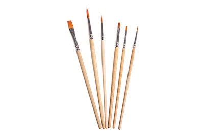 Rayher, Pinselset Hobby Kreativ sortiert 6 Stk., Rayher Pinselset Hobby Kreativ FSC 100% Grau | 6 Stück