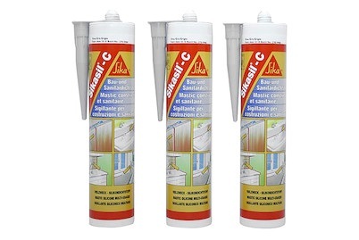 SIKA, SIKA Sikasil® C Premium, Sika Sikasil-C Premium Silikondichtstoff Seidengrau | 0.3 l