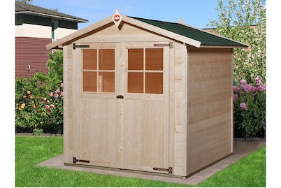 Weka, Weka Gartenhaus Classic 2 DT 19 mm, Weka Blockbohlenhaus Classic 2 Holz | 2 × 2 m
