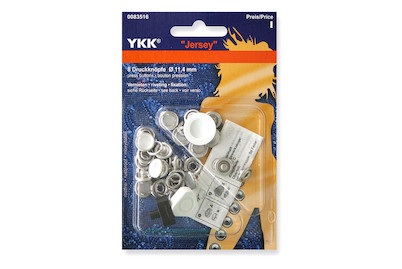 YKK, Druckknopf perlmutt, YKK Druckknöpfe Perlmutt | 11.4 mm | 8 Stück