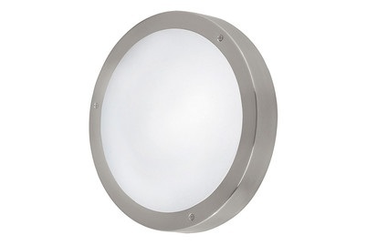 Eglo, Eglo VENTO 1 Aussen Wandl. Edelstahl, Eglo Deckenleuchte Vento 1 Weiss-Edelstahl