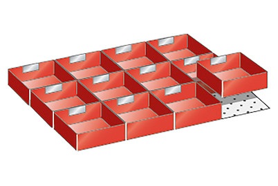 Lista, Lista EM-Satz 36x27E Einsatzkästen, Lista EM-Satz Einsatzkästen | 15 × 15 × 10 cm | 12 Stück