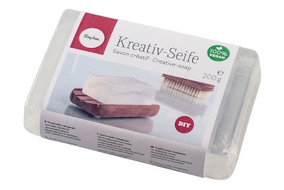 Rayher, Kreativ-Seife, transparent, Block 200g, Kreativ-Seife 200g