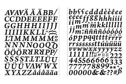 Rayher, Sticker Alphabet + Zahlen Classic, schwa, Rayher Sticker Alphabet und Zahlen Classic