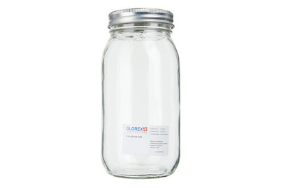 GLOREX, GLOREX Glas mit 2-teiligem Deckel, Glorex Glas mit 2-tlg. Deckel | 17.5 × 8.5 × 7 cm | 650 ml