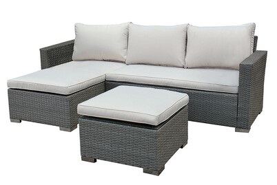 Qualité&Prix, Qualité&Prix Lounge Set Denver, Home and More Loungeset Denver Rattan Gemischt | 201 × 72 × 68 cm