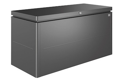 Biohort, Biohort Kissenbox LOUNGEBOX, Biohort Kissenbox , Loungebox 160 , Dunkelgrau , Metall , 160x83.5x70 cm , pulverbeschichtet, verzinkt , Deckel aufklappbar, absperrbar, integrierte Durchlüftung, wartungsfrei, regenwasserdicht , 001284000909