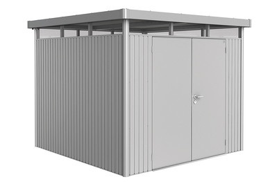 Biohort, GH HighLine H4 silber-met. zweiflüg., Biohort Gerätehaus HighLine Gr. H4 Doppeltüre Silber
