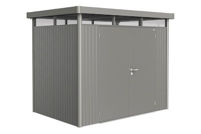 Biohort, GH HighLine Gr. H2 quarzgrau-met, Biohort Gerätehaus HighLine Gr. H2 Doppeltüre Quarzgrau