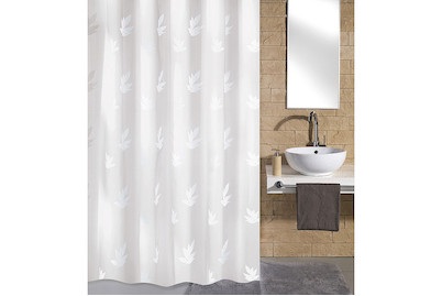 Kleine Wolke, Kl. Wolke Duschvorhang Canton Schneeweis, Kleine Wolke Duschvorhang 180/200 cm , 4994 114 305 Canton , weiss , Textil , Blätter , 180x200 cm , wasserabweisend , 003342129501