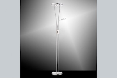 LeuchtenDirekt, LeuchtenDirekt Stehleuchte Helia, Moderne Stehlampe Stahl inkl. LED mit Lesearm - Hella
