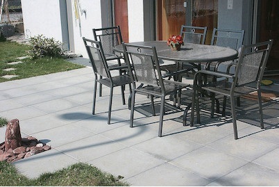 undefined, Gehwegplatte MINIFASE, Gartenplatte Grau mit Minifasen | 50 × 25 × 4 cm