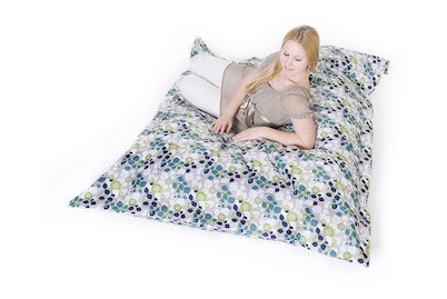 Beliani, Sitzsack mit Innensack 140 x 180 cm Pfla, Beliani - Sitzsack aus Nylon Modern FUZZY, One Size, Dunkelblau