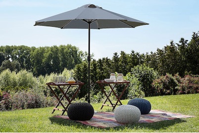 Beliani, Sonnenschirm LED-Beleuchtung 266 x 266 x, 