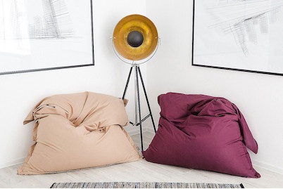 Beliani, Sitzsack mit Innensack 140 x 180 cm sand, 
