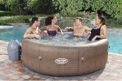 Beliani, Beliani Whirlpool braun Outdoor aufblasbar ST. Moritz, 