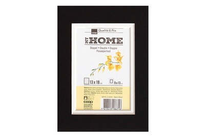 MY HOME, 2 Passepartouts 13x18 schwarz+weiss, 