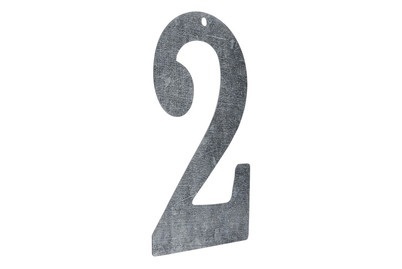 GLOREX, Metall Zahl verzinkt 2 12x0,1cm, 