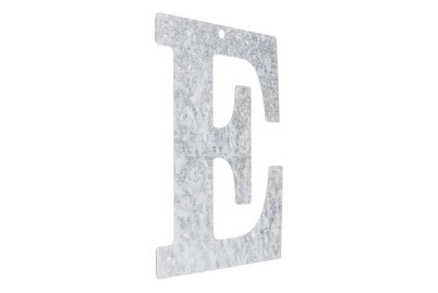 GLOREX, Metall Buchstabe verzinkt E 12x0,1cm, 