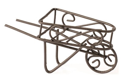 GLOREX, Mini-Gardening Schubkarre rost 8x3,5x4cm, Glorex Mini-Gardening Schubkarre Rost | 8 × 3.5 × 4 cm