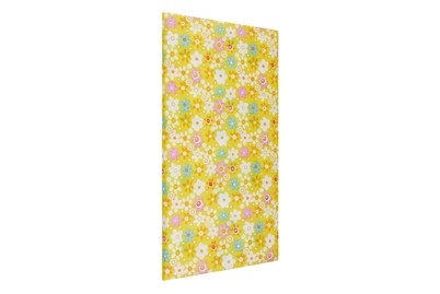 GLOREX, GLOREX Stoffzuschnitt, Glorex Stoffzuschnitt Lili Rose Gelb mit Blumen | 100 × 150 cm