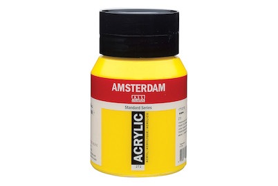 Amsterdam, Amsterdam Acrylfarbe Standard, Talens Acrylfarbe Amsterdam, transparent gelb mittel, 17722722, (500ml)