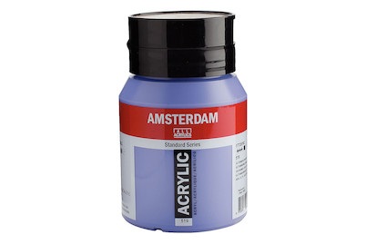 Amsterdam, AMSTERDAM ACRYL 500ML U.MAR VIOL.HL, Talens Acrylfarbe Amsterdam, ultramarinviolett hell, 17725192, (500ml)