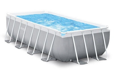 Intex, Intex Pool Prism Frame 400 x 200 x 100, Intex Prism Frame Pool Hellgrau | 4 × 2 × 1 m | 6.8 m³