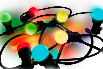 Easy-Connect, Lichterkette 6m, 8 LED-Lampen 1W E27, 
