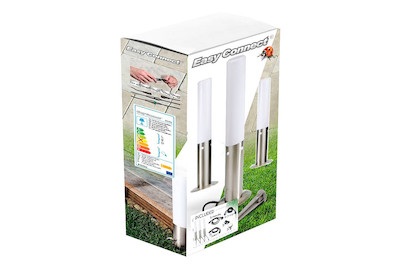 Easy-Connect, Set 3 Wegbeleuchtung LED 5W, 45cm Höhe, 