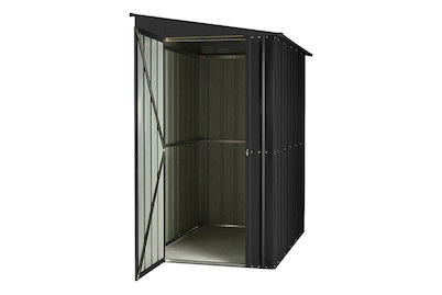 Globel, Globel Metall-Schuppen 4x8, Globel Metall-Schuppen Anthrazit | 1.13 x 2.34 x 1.98 m