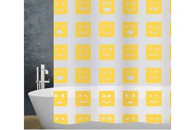 Qualité&Prix, Q&P Duschvorhang Moods 120x200 gelb, Qualité & Prix Duschvorhang Moods Gelb | 120 × 200 cm