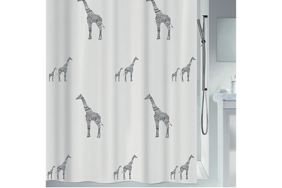 Spirella, Spirella Duschvorhang Giraffe 120 x 200 cm schwarz/weiss, 
