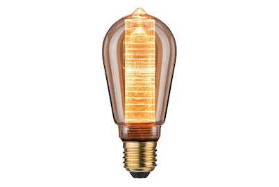 Paulmann, LED-Lampe E27 ST64 4W mit Innenkolben Ringmuster, Paulmann 28599 LED E27 4 W Gold (Ø x H) 64 mm x 145 mm 1 St.