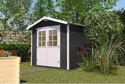 Weka, Weka Gartenhaus 218 Gr. 4, 28 mm, Sattel, Weka Gartenhaus 218 Grösse 4 Anthrazit | 3 × 3 × 3 m