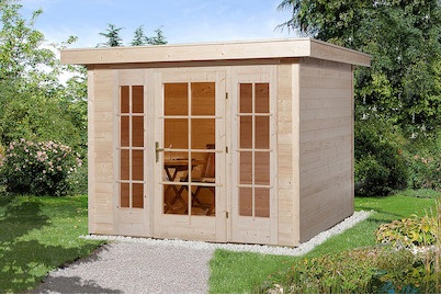 Weka, Weka Gartenhaus Panorama 172 Gr.2, E-Gla, Weka Gartenhaus Panorama 172 Gr. 2 | 3 × 3 m