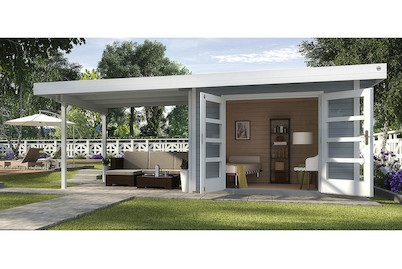 Weka, Weka Designhaus 126 B Gr.2, grau, Anbau, Weka Designhaus 126 B Grau | 5.9 × 3 m | 28 mm