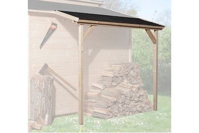 Weka, Weka Schleppdach für Gartenhäuser 19/21, Weka Schleppdach für Holz natur | 80 × 200 cm