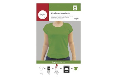 Rayher, Waschmaschinenfarbe, lindgrün, 25g, Waschmaschinenfarbe grün 25g