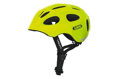 ABUS, ABUS Helm YOUN-I neon yellow M, Abus YOUN-I Velohelm neongelb