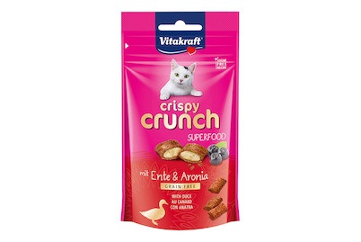 Vitakraft, Vitakraft Katzensnack Crispy Crunch Ente & Aronia 60g, Vitakraft Katzensnack Crispy Crunch Ente & Aronia 60g