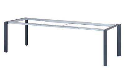 Home&More, Home and More Auszugtisch Aluminium beschichtet, graphit, gross, 