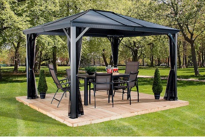 Sojag, Sojag Pavillon Ventura 10x12, Sojag Pavillon Ventura Dunkelgrau | 2.9 × 3.5 m