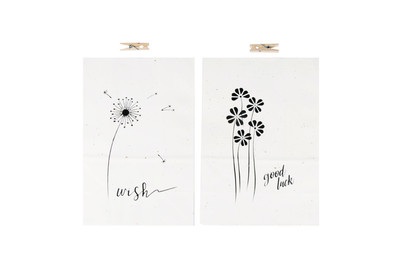 Rayher, Papiertüten Wünsche mit Holzklammern, 14x19,7x8cm, SB-Btl 2Stück, Rayher Papiertüten Wünsche mit Holzklammern | 14 × 19.7 × 8 cm | 2 Stück