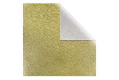 Rayher, Scrap.-Papier Metalleffekt silber/gold, Rayher Scrap-Papier Metalleffekt Gebürstet | 30.5 × 30.5 cm | 250 g/m²