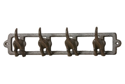 Home&More, Wandhaken Hunde 34.5CM Gusseisen, 