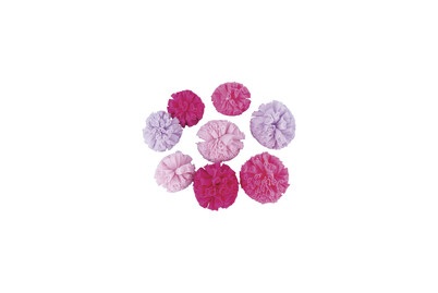 Soft Tüll Pompons sortiert, ø4cm+ø5cm, SB-Box 8Stück