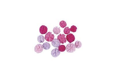 Soft Tüll Pompons sortiert, ø2,5cm+ø3cm, SB-Box 16Stück
