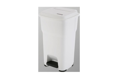 Rotho, Abfalleimer mit Pedal 60 l HERA, Rotho Abfalleimer mit Pedal Hera Weiss | 69 × 39 × 39 cm | 60 l