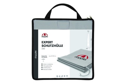 Doppler, Doppler Schirmhülle 350 cm , Exm 350 , Grau , Textil , Uni , 000462010959, Doppler Expert Schutzhülle für Mittelmastschirme Grau | 350 cm